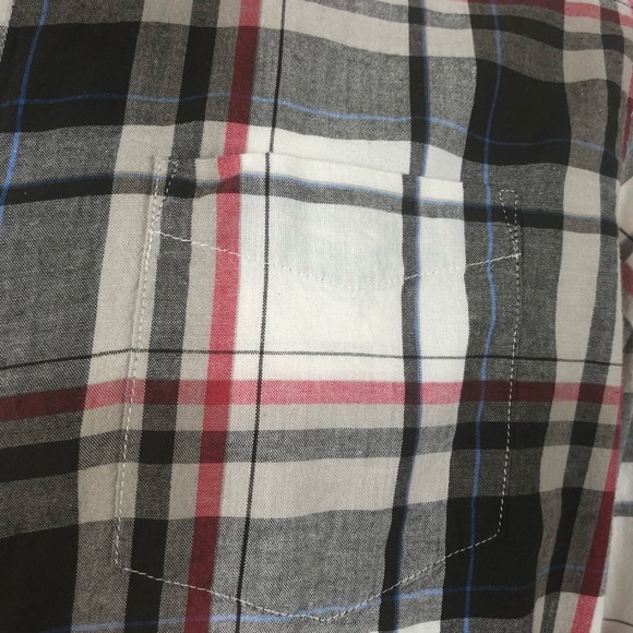 Wrangler Rugged Men's Plaid Western Shirt-Black & White-Sz Large Long Sleeve EUC - Picture 4 of 12